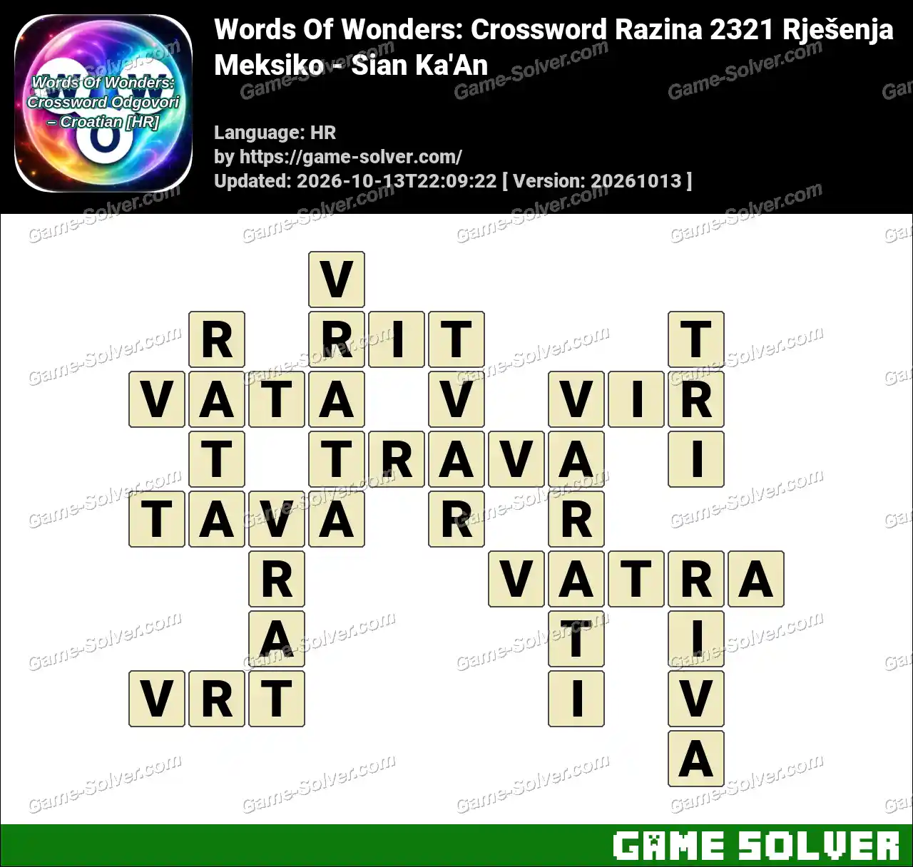 Words Of Wonders: Crossword Razina 2321 Rješenja – Meksiko – Sian Ka’An